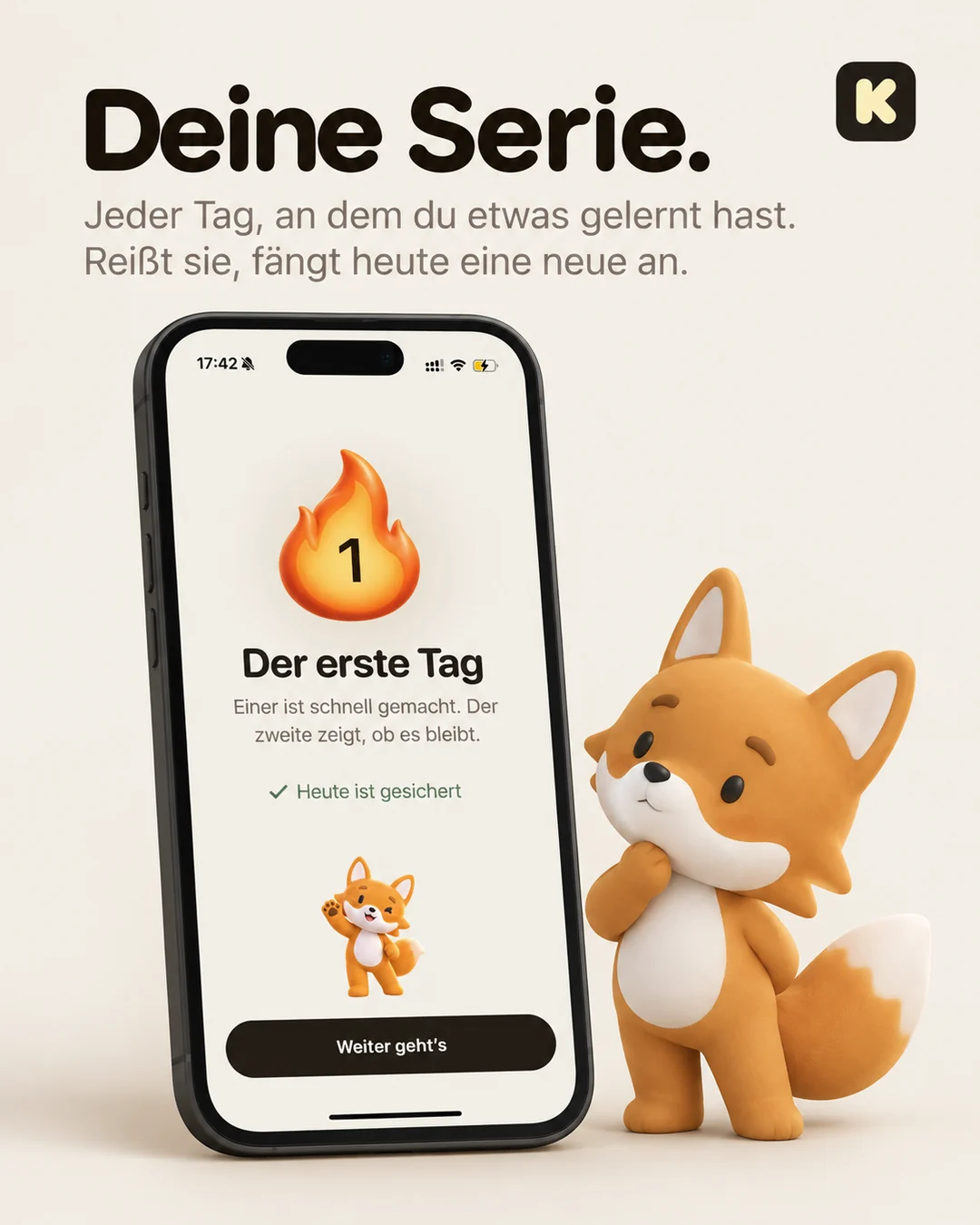 Knowy — Die Serie: Jeder Tag, an dem du in Knowy etwas gelernt hast. Reißt die Serie, fängt heute eine neue an.