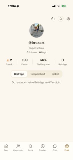Knowy: Dein Profil